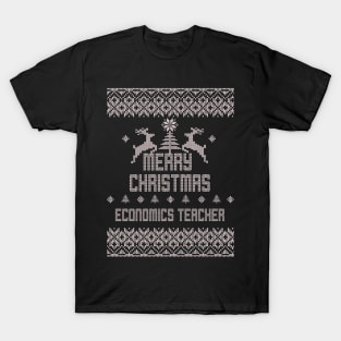 Merry Christmas ECONOMICS TEACHER T-Shirt